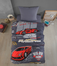 Posteľné obliečky pre mladých 140x200, 70x90cm Racing Team