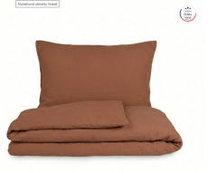 Mušelínové povlečení hnědé