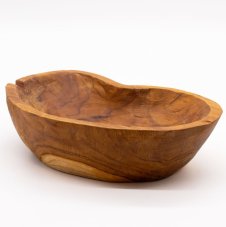 Miska na Ovoce z Teakového Dřeva v Přírodním Tvaru - 31x22x8cm