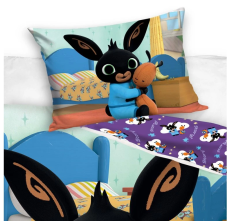 Obliečky do postieľky Zajačik Bing Čítanie Rozprávok 100x135/40x60 cm