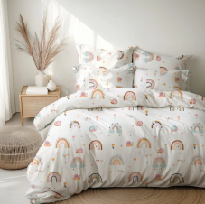 Krepové obliečky Dúha 140x200 + 70x90 cm