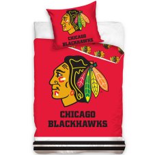 NHL Mikroplyšové obliečky Chicago Blackhawks 140x200/70x90 cm