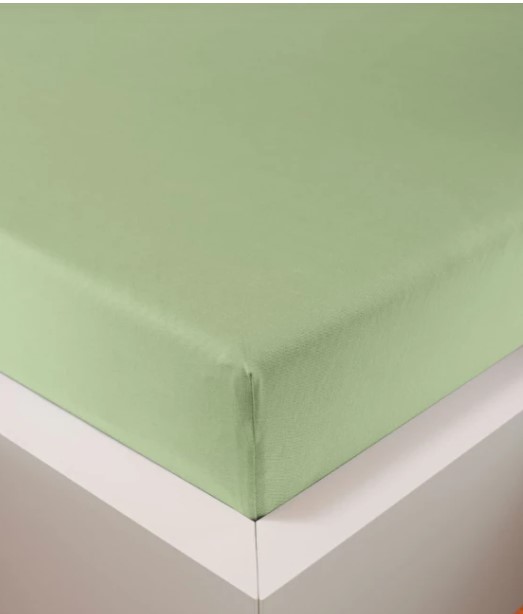 Jersey prostěradlo světle zelené 90x200 cm extra pevné 160g/m2