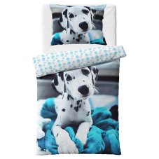 Bavlnené obliečky Pes Dalmaín 140x200/70x90 cm