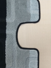 Protišmyková kúpeľňová predložka čierna - set U Montana 04