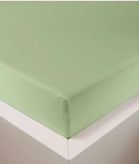 Jersey prostěradlo světle zelené 90x200 cm extra pevné 160g/m2