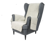 Poťah na kreslo z merino vlny sivý