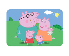 Dětská koupelnová předložka Prasátko Peppa Rodinka