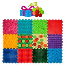 Masážna podložka Ortek Mix Puzzles, 12 dielikov + bezplatné vzory