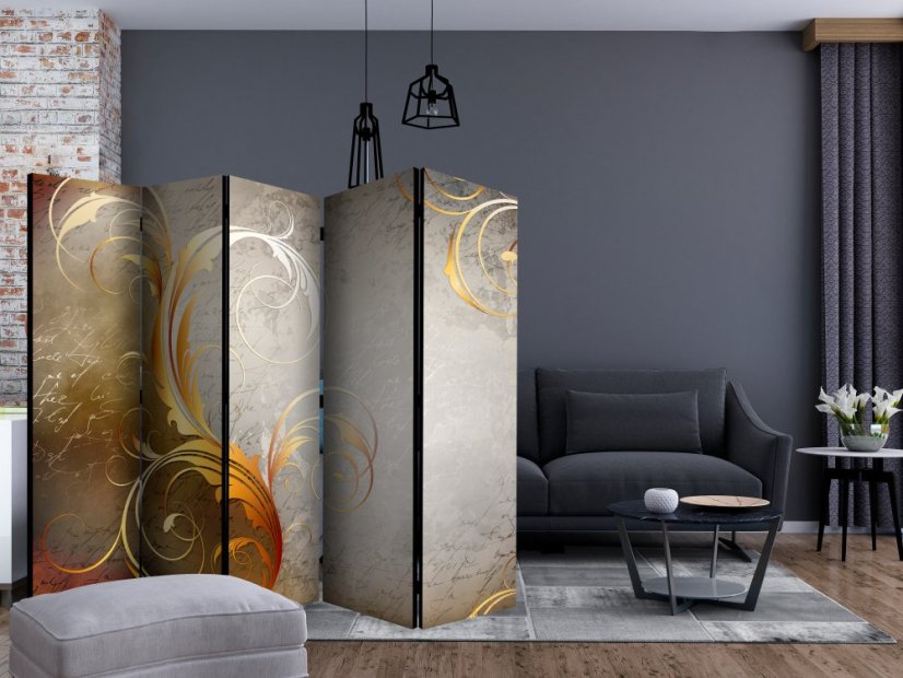 Artgeist Paraván - Gold letters [Room Dividers]