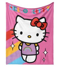 Dětská deka Hello Kitty Rainbow 130x160 cm
