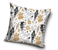 Vianočný vankúš 40x40 cm Luskáčik a Zlaté Vianoce