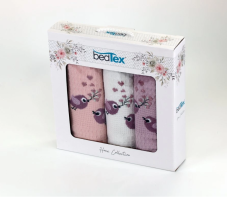 Darčeková sada Vaflových utierok 3 ks Vtáci