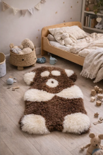 Koberec z ovčí kožešiny Panda