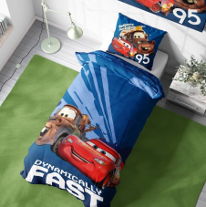 Dětské povlečení Cars 3 Blesk McQueen a Burák 140x200 / 70x90 cm
