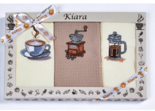 Dárkové balení  3 bavlněných utěrek Kávový set , 50 × 70 cm