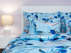 Flanelové obliečky  Milaya modrá 140x200/70x90 cm