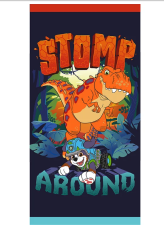 Dětská osuška Tlapková Patrola Ve Světě Dinosaurů  70x140 cm
