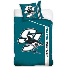 Mikroplyšové povlečení NHL San Jose Sharks Belt 140x200/70x90 cm