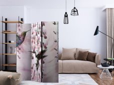 Paraván - Flying Hummingbirds (Pink) [Room Dividers]